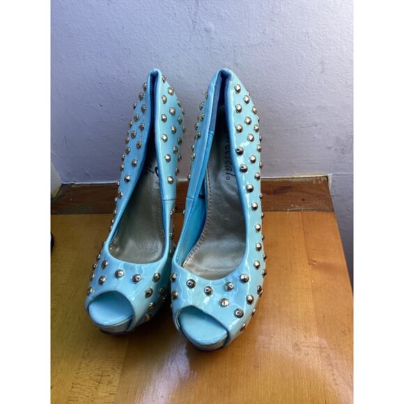 WET SEAL Women's Peep Toe Slip On Stiletto Heels Shoes Size 7 - Picture 1 of 7